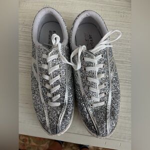 Tretorn Silver Glitter Sneakers